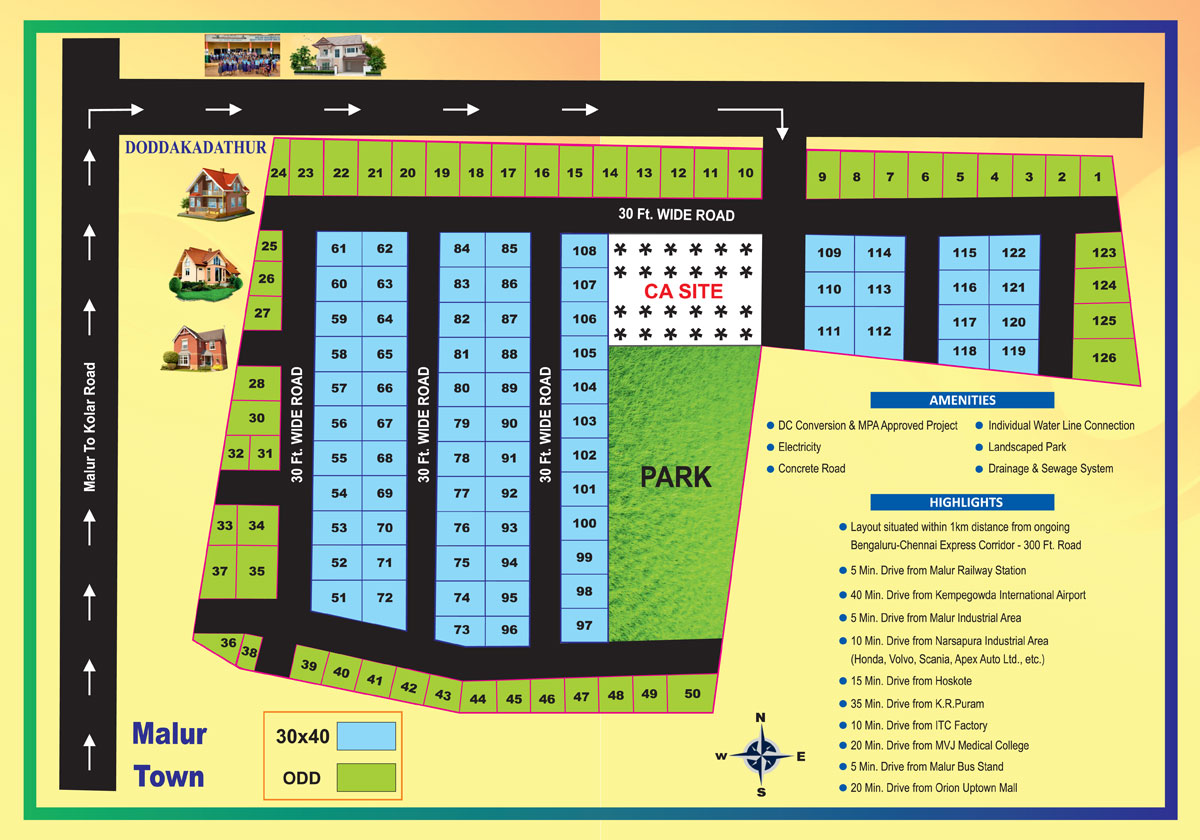 Royal Meadows - Plots for sale near Doddakadathur - layout_map